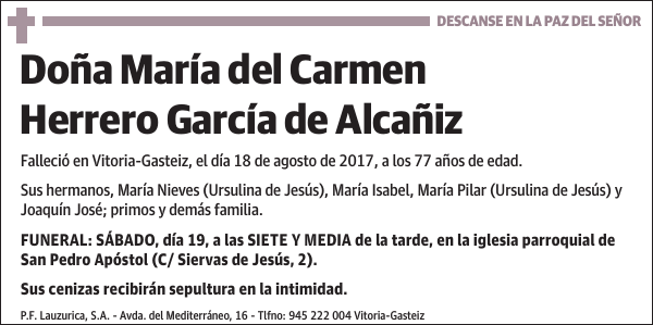 María del Carmen Herrero García de Alcañiz