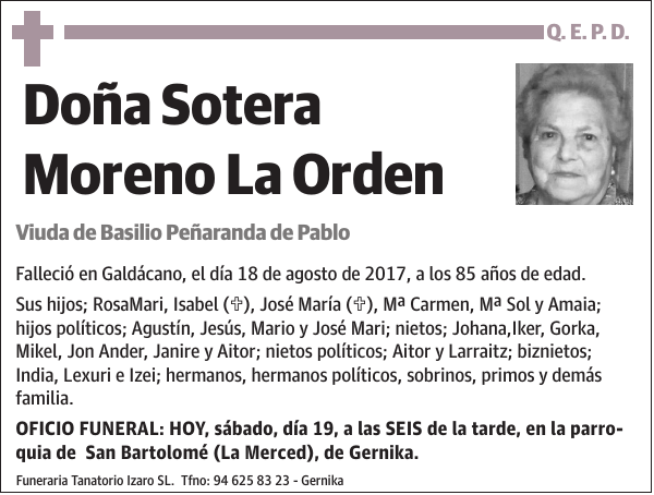 Sotera Moreno La Orden