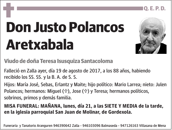 Justo Polancos Aretxabala