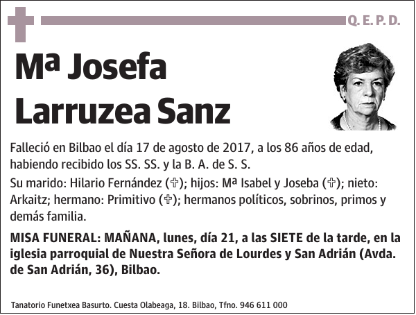 Mª Josefa Larruzea Sanz