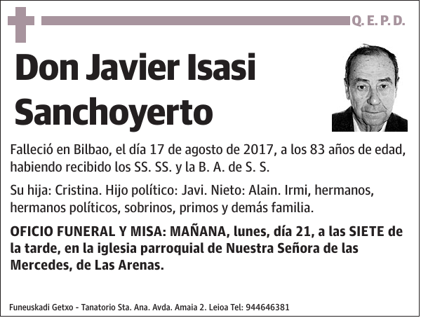 Javier Isasi Sanchoyerto