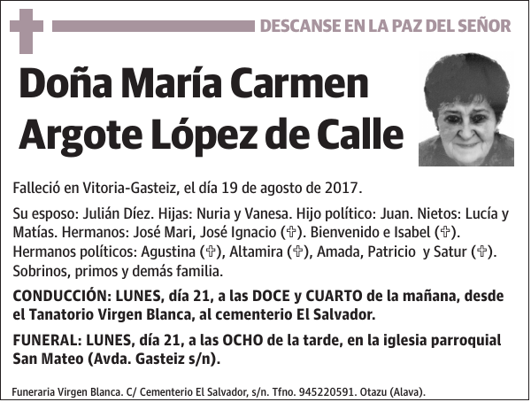 María Carmen Argote López de Calle