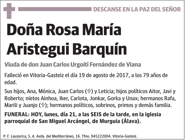 Rosa María Aristegui Barquín