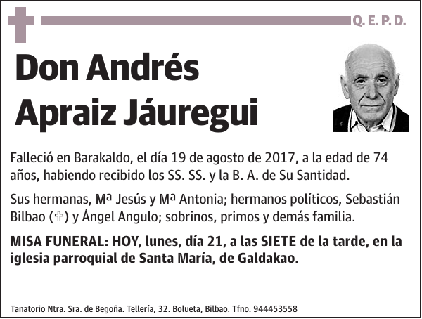 Andrés Apraiz Jáuregui