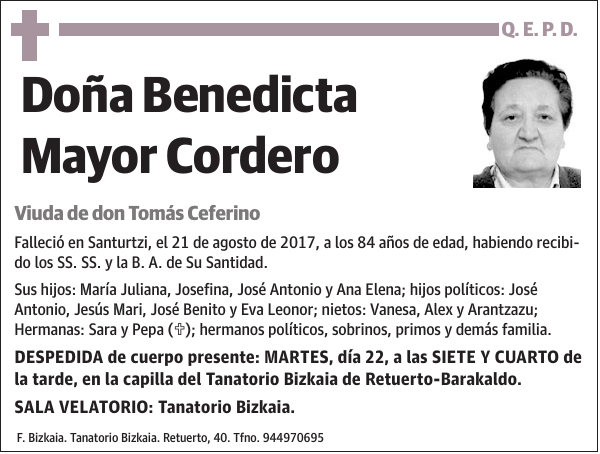 Benedicta Mayor Cordero