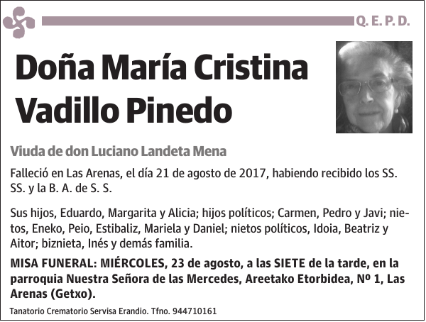 María Cristina Vadillo Pinedo