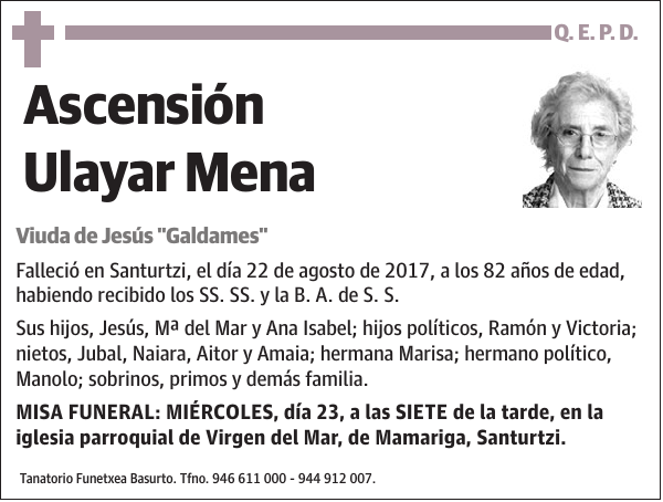 Ascensión Ulayar Mena