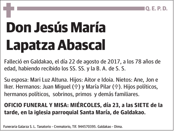 Jesús María Lapatza Abascal