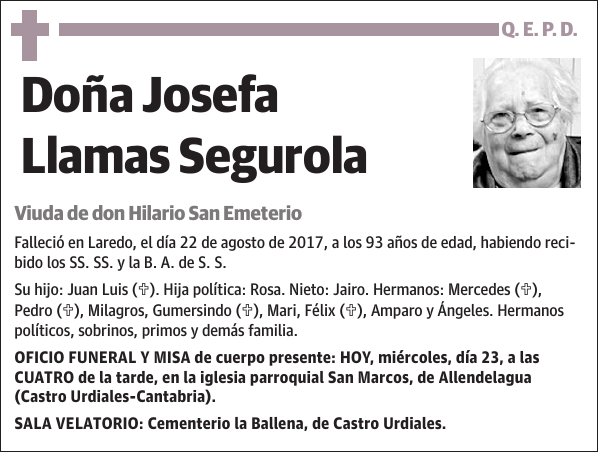 Josefa Llamas Segurola