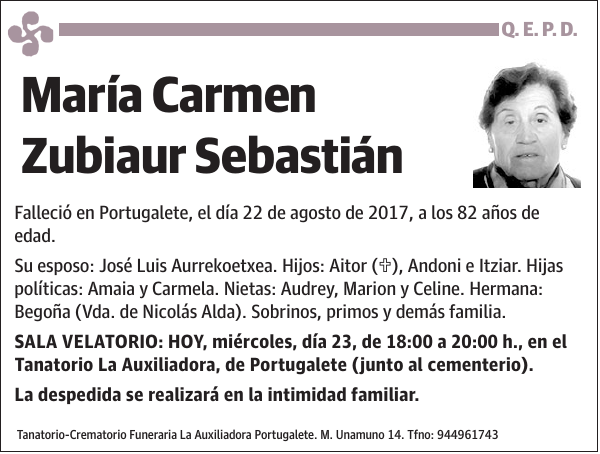 María Carmen Zubiaur Sebastián