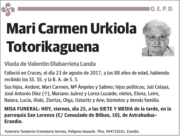 Mari Carmen Urkiola Totorikaguena