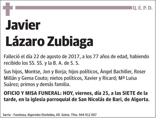 Javier Lázaro Zubiaga