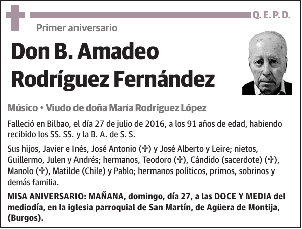 B. Amadeo Rodríguez Fernández