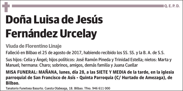 Luisa de Jesús Fernández Urcelay