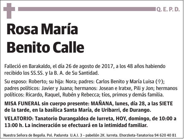 Rosa María Benito Calle