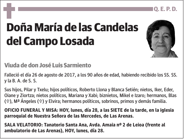 María de las Candelas del Campo Losada