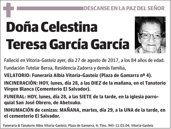 Celestina Teresa García García