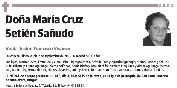 María Cruz Setién Sañudo