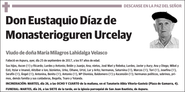 Eustaquio Díaz de Monasterioguren Urcelay