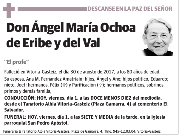 Ángel María Ochoa de Eribe y del Val