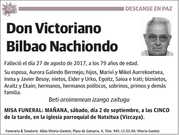 Victoriano Bilbao Nachiondo