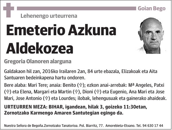 Emeterio Azkuna Aldekozea