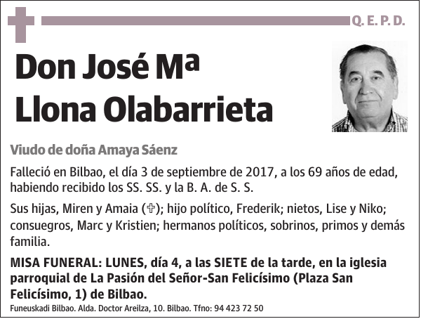 José Mª Llona Olabarrieta