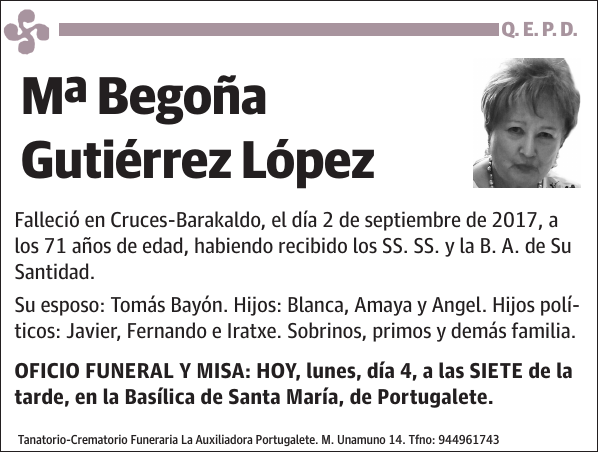 Mª Begoña Gutiérrez López