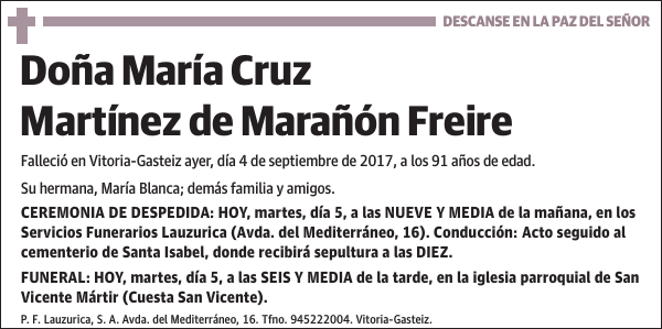 María Cruz Martínez de Marañón Freire