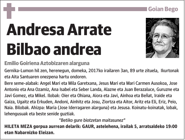 Andresa Arrate Bilbao