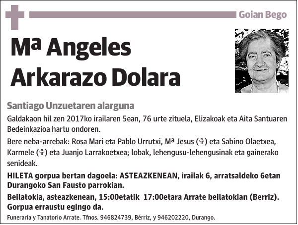 Mª Angeles Arkarazo Dolara