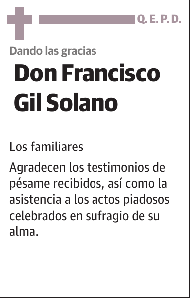 Francisco Gil Solano Los familiares