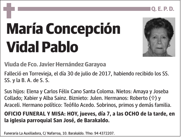 María Concepción Vidal Pablo