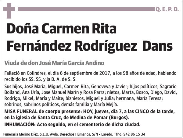 Carmen Rita Fernández Rodríguez Dans