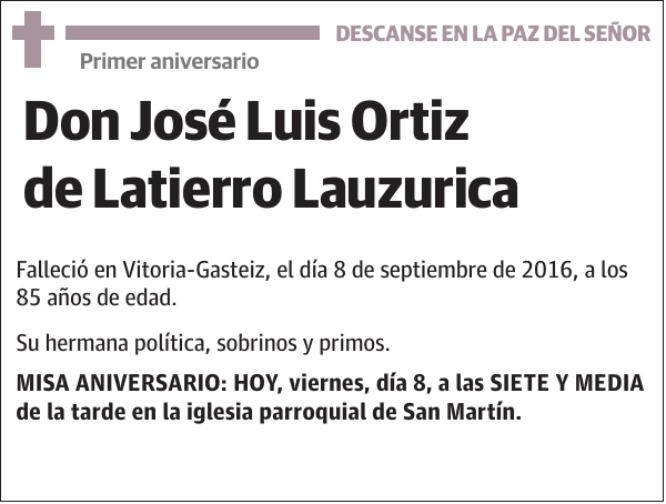 José Luis Ortiz de Latierro Lauzurica