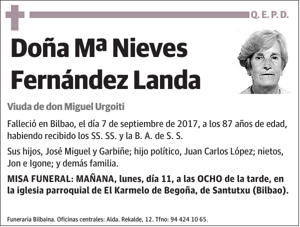 Mª Nieves Fernández Landa