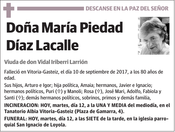 María Piedad Díaz Lacalle