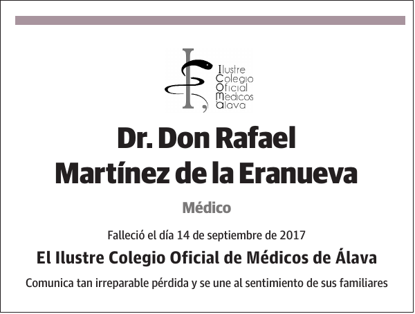 Dr. Rafael Martínez de la Eranueva