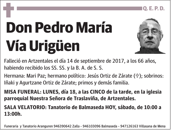 Pedro María Vía Urigüen