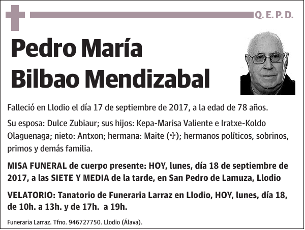 Pedro María Bilbao Mendizabal