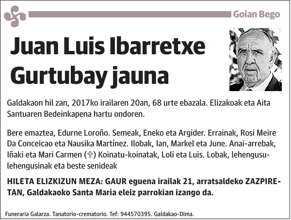 Juan Luis Ibarretxe Gurtubay