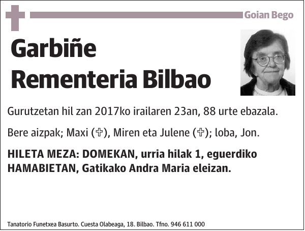 Garbiñe Rementeria Bilbao