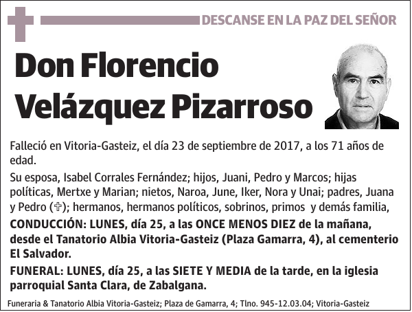 Florencio Velázquez Pizarroso