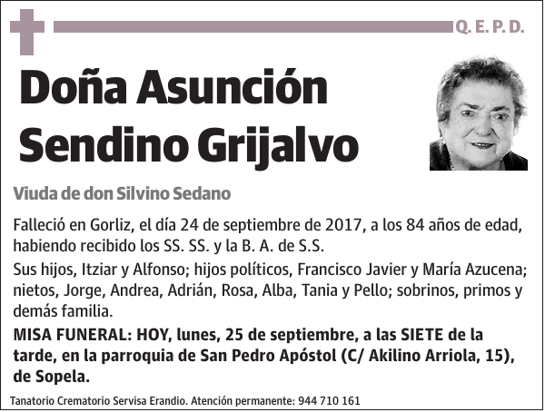 Asunción Sendino Grijalvo