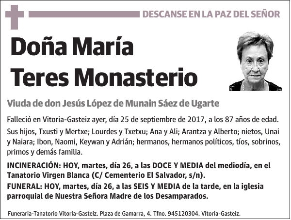 María Teres Monasterio