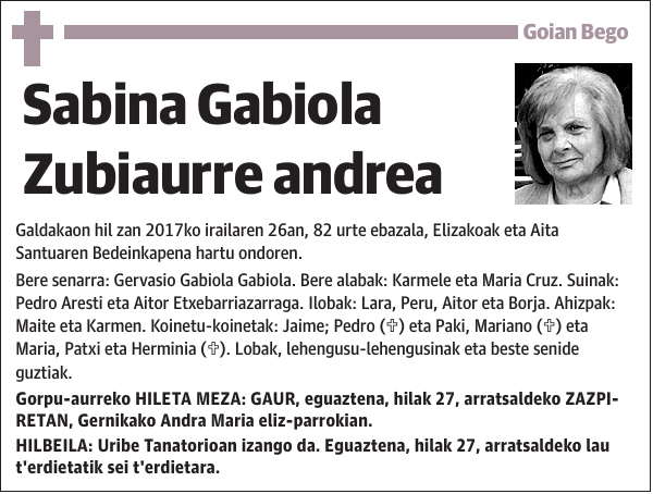 Sabina Gabiola Zubiaurre