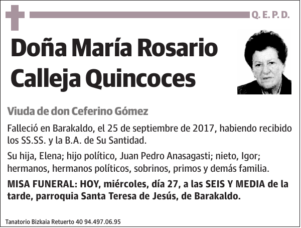 María Rosario Calleja Quincoces