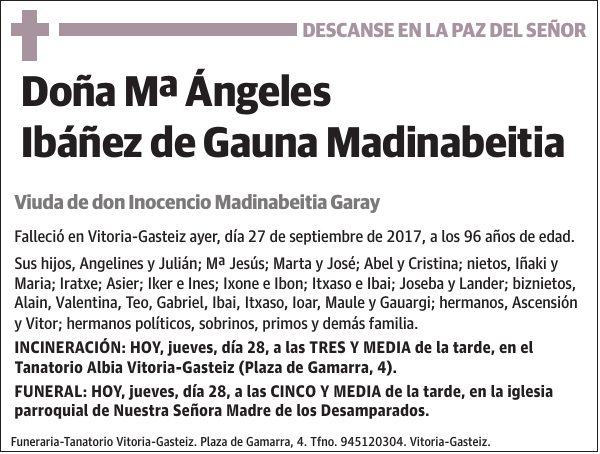 Mª Ángeles Ibáñez de Gauna Madinabeitia