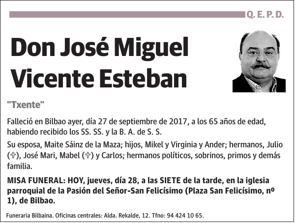 José Miguel Vicente Esteban