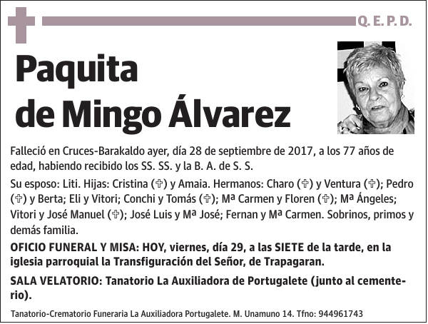 Paquita de Mingo Álvarez